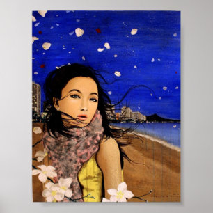 Póster La brisa de Plumeria en Waikiki