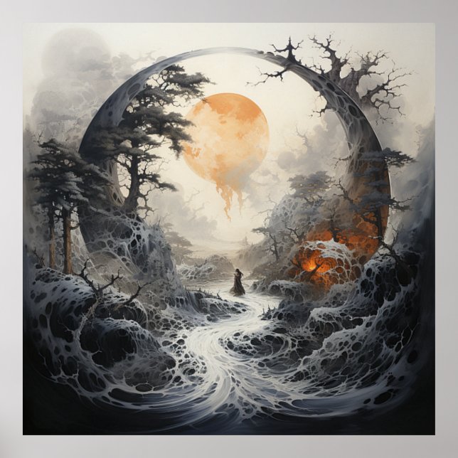 Póster La bruja capturando el sol (Frente)