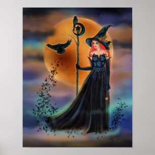 Póster La bruja de la hora de brujería de Renee Lavoie