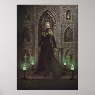 Póster La bruja del castillo prepara el ritual mágico