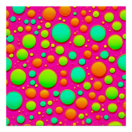 Póster La burbuja vibrante pop del diseño de color