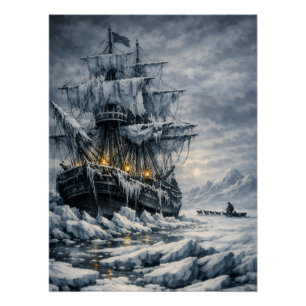 Póster La búsqueda ártica de Frankenstein por BurnsInHell