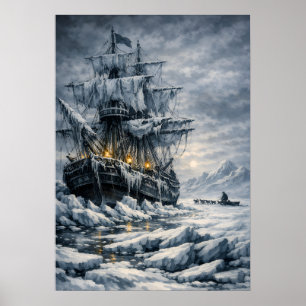 Póster La búsqueda ártica de Frankenstein por BurnsInHell