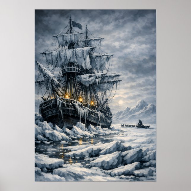 Póster La búsqueda ártica de Frankenstein por BurnsInHell (Frente)