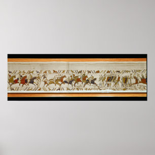 Póster La caballería normanda ataca a los ingleses