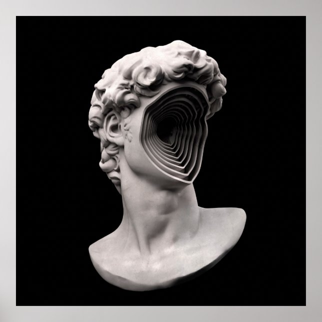 Póster La cabeza clásica de David de Miguel Ángel (Frente)