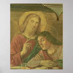Póster La cabeza de Cristo, de la última cena, 1480