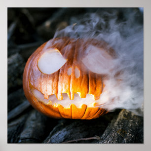 Póster La cabeza de la calabaza del jinete sin cabeza est
