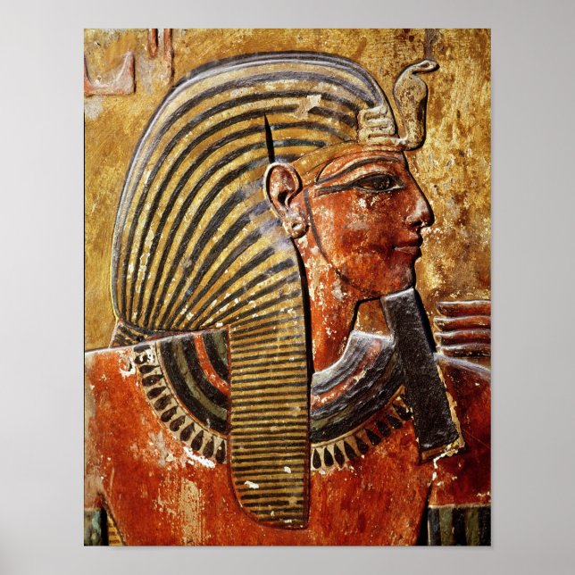 Póster La cabeza de Seti I desde la tumba de Seti (Frente)