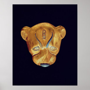 Póster La cabeza del leopardo, de la tumba de Tutankhamun