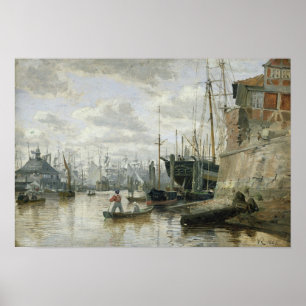 Póster La cabina de registro en el puerto de Hamburgo, 18