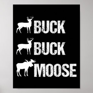 Póster La cacería de alces de alce con aleta de alce