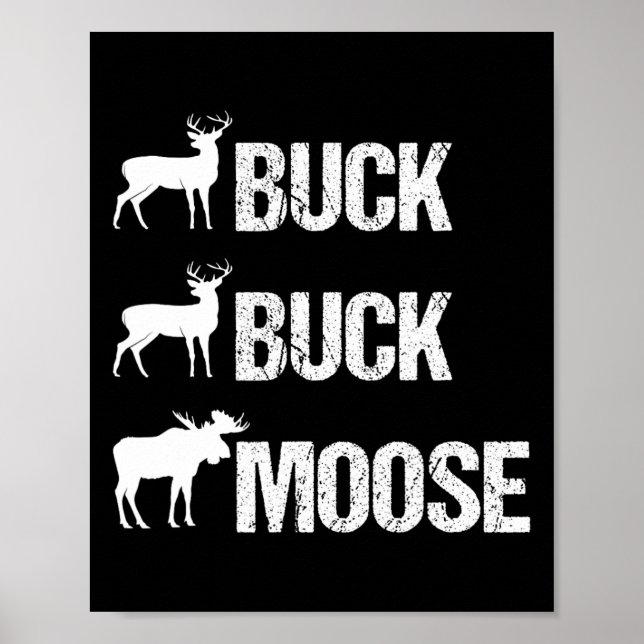 Póster La cacería de alces de alce con aleta de alce (Frente)