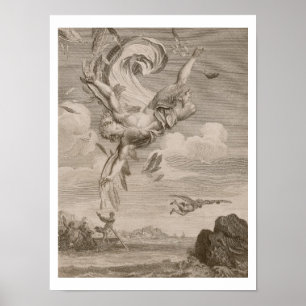 Póster La caída de Ícaro, 1731 (grabado)