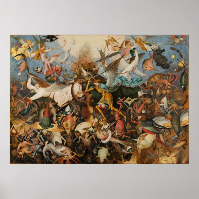 Póster La caída de los ángeles rebeldes - Pieter Bruegel  (Frente)