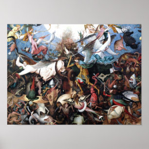 Póster La caída de los ángeles rebeldes por Pieter Bruege