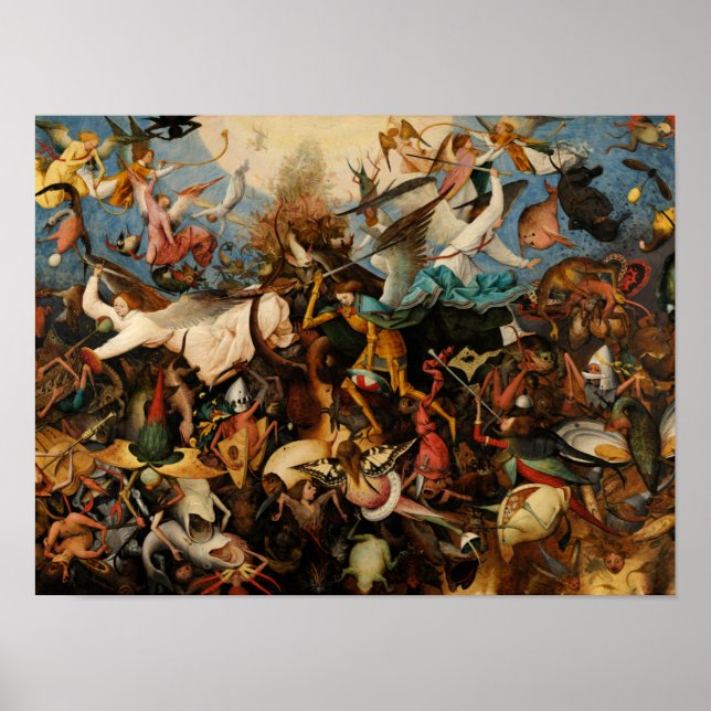Póster La caída de los ángeles rebeldes por Pieter Bruege (Frente)