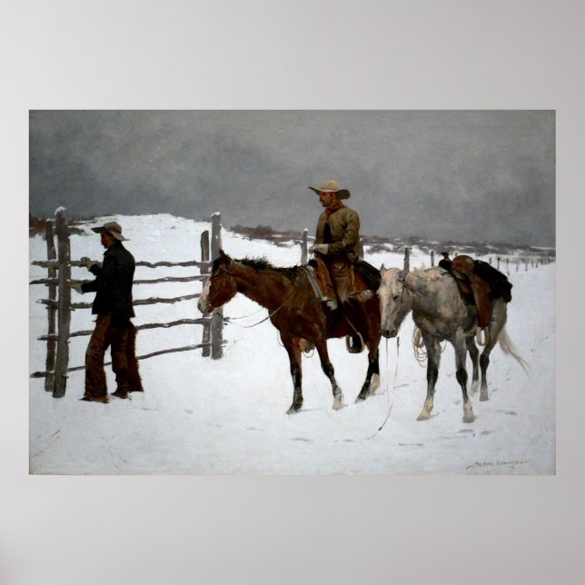 Póster La caída del vaquero (Frente)