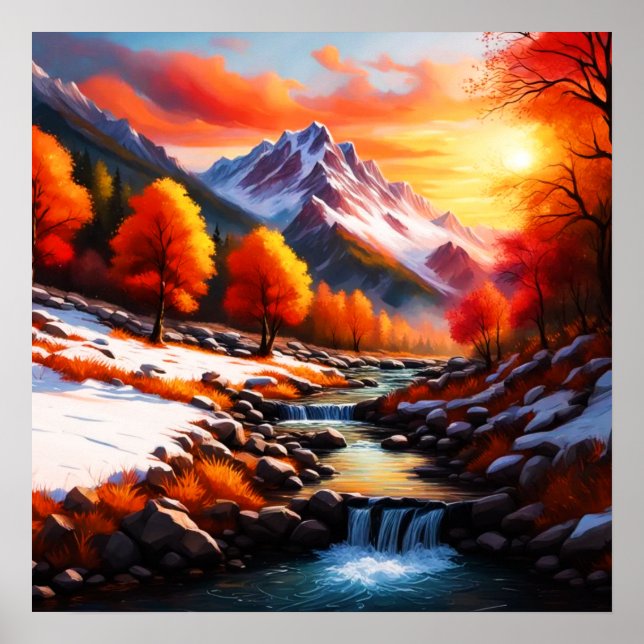 Póster La caída se convierte en invierno (Frente)