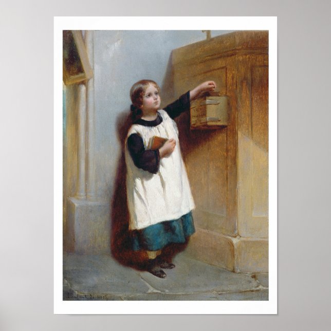 Póster La caja de recogida (aceite en el panel) (Frente)
