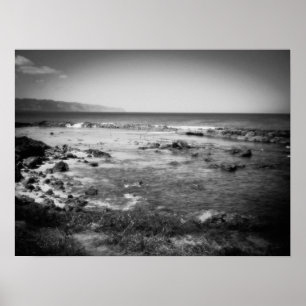 Póster La cala de los tiburones, Oahu B&W