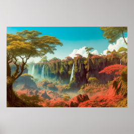 Póster La cala del cañón rojo