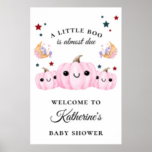 Póster La Calabaza Cuta Está En Camino Baby Shower de H