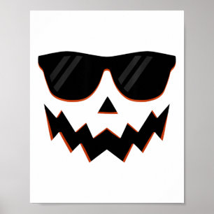 Póster La calabaza de calabaza de Jack O Lantern Face Hal