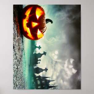 Póster La calabaza de Halloween luminosa de SlipperyJoe w