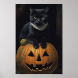 Póster La calabaza de los gatos negros