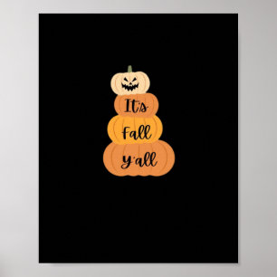 Póster La calabaza de otoño de Halloween de otoño