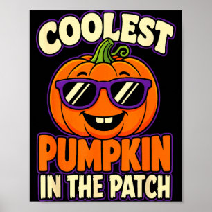 Póster La calabaza más genial de Halloween en el parche n