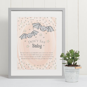 Póster La calabaza naranja no dice juego de Baby Shower p