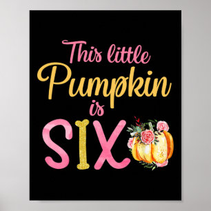 Póster La Calabaza Pequeña Es El Chica Del Equipo De Seis