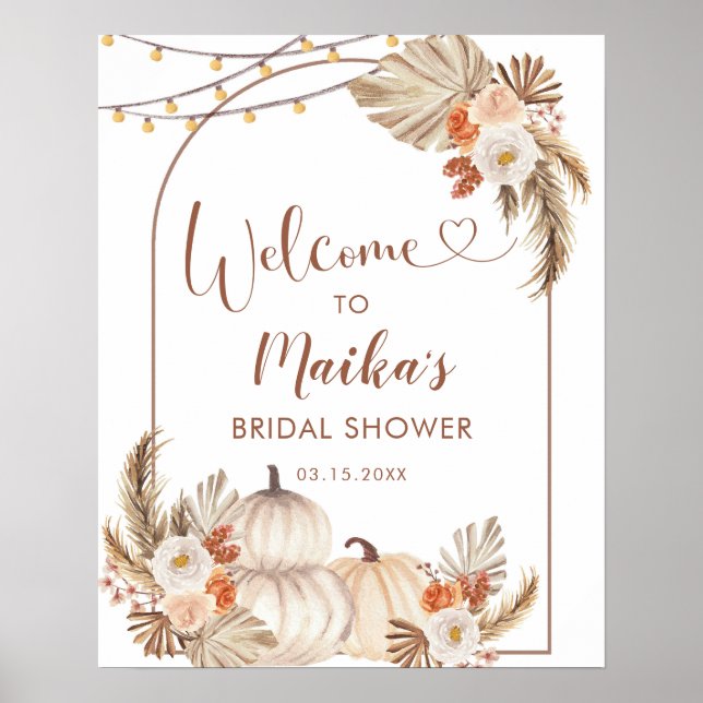 Póster La calabaza rusa de Boho cae en el signo de bienve (Frente)