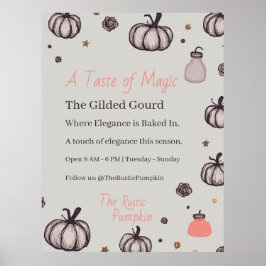 Póster La Calabaza Rústica