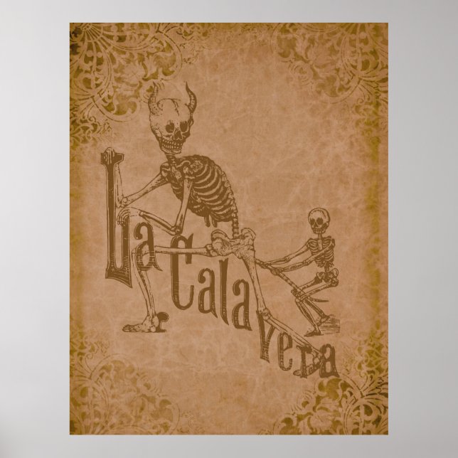 Póster La Calavera de José Posada (bronceado) (Frente)