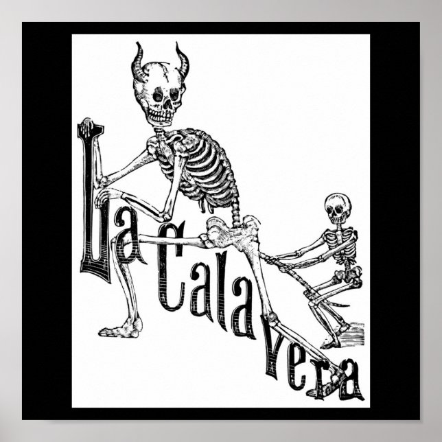 Póster La Calavera Infernal. El Día de los Muertos. (Frente)