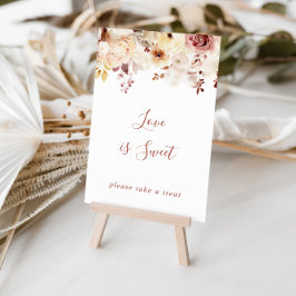 Póster La caligrafía El Amor Floral Graceful es Rótulo du