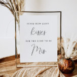 Póster La caligrafía elegante adivina cuántos besos<br><div class="desc">Elegante caligrafía adivina cuántos besos Poster</div>