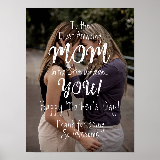 Póster La caligrafía más asombrosa de mamá más linda pers (Frente)
