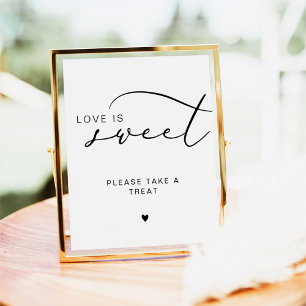 Póster La caligrafía moderna El amor es un Rótulo Boda du