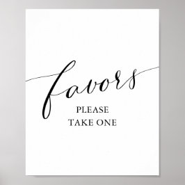 Póster La caligrafía negra moderna Baby Shower favorece e