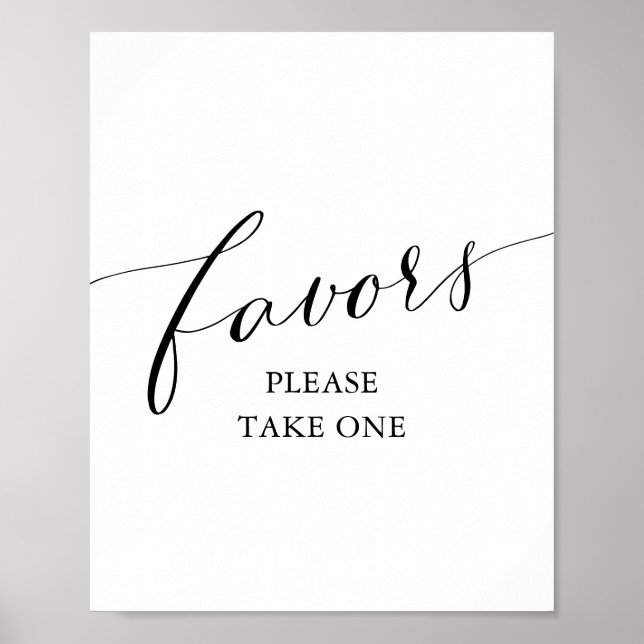 Póster La caligrafía negra moderna Baby Shower favorece e (Frente)