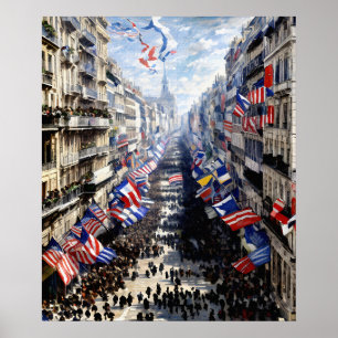 Póster La calle Montorgueil en París