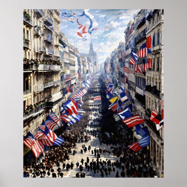 Póster La calle Montorgueil en París (Frente)
