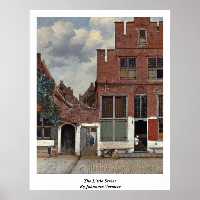 Póster La Calle Pequeña De Johannes Vermeer (Frente)
