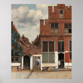 Póster La calle pequeña de Johannes Vermeer