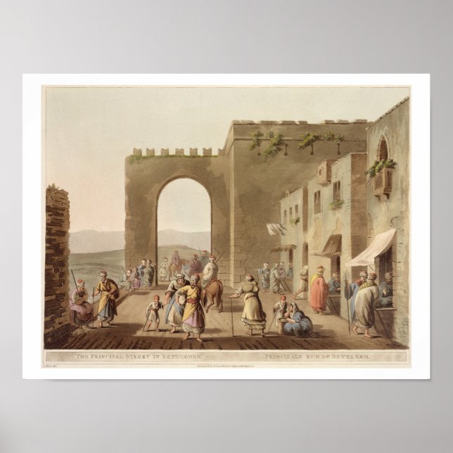 Póster La calle principal de Belén, desde "Vistas de (Frente)