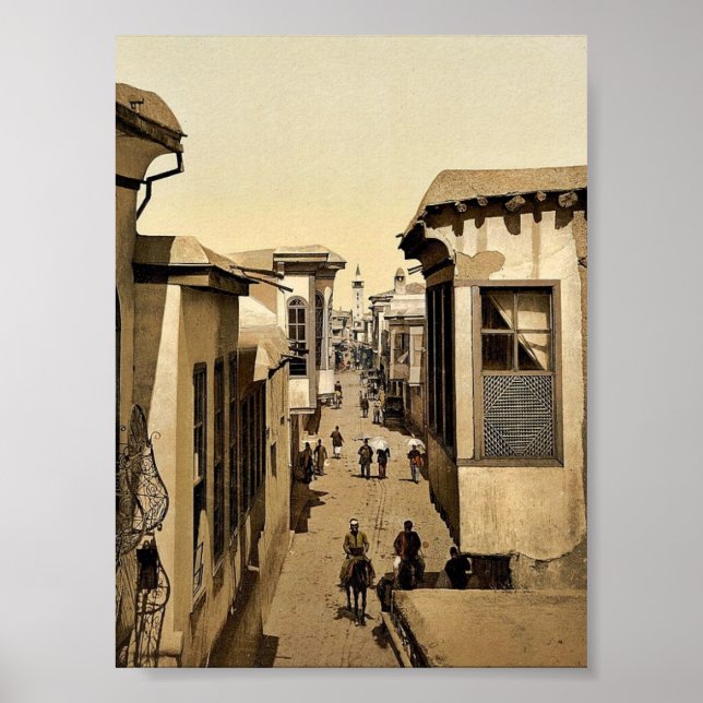 Póster La calle se llamaba recta, Damasco, Tierra Santa,  (Frente)